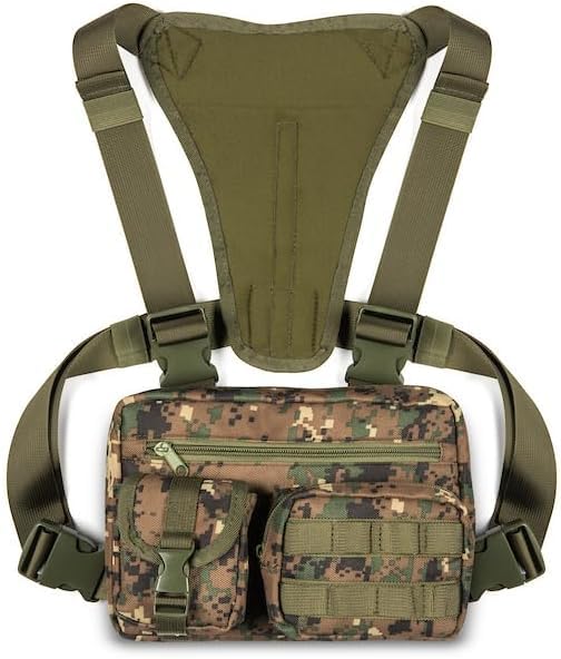 Tactical Chest Rig for Men and Women - Versatile EDC Chest Bag for Hunting Fishing Hiking and All Outdoor Pursuits - Lightweight Harness Pack Vest Suitable for Running