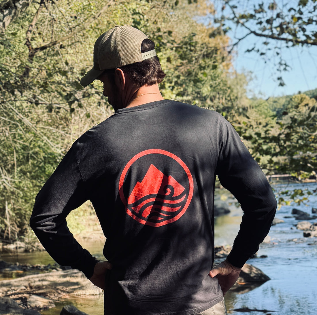 Garment-dyed heavyweight long-sleeve shirt