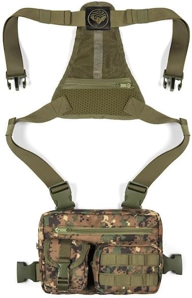 Tactical Chest Rig for Men and Women - Versatile EDC Chest Bag for Hunting Fishing Hiking and All Outdoor Pursuits - Lightweight Harness Pack Vest Suitable for Running