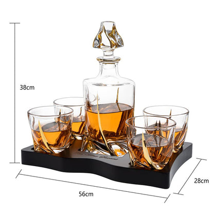 European Style Whiskey Spiral Decanter Set