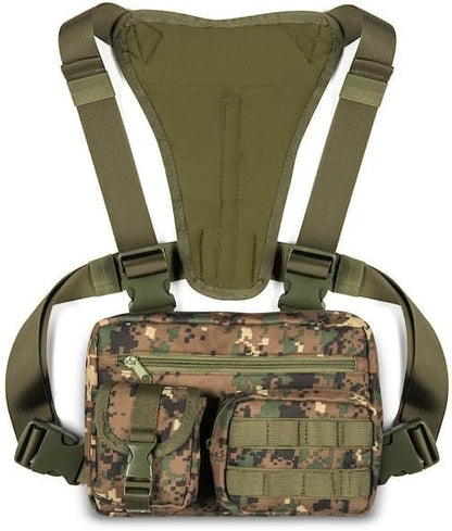 Tactical Chest Rig for Men and Women - Versatile EDC Chest Bag for Hunting Fishing Hiking and All Outdoor Pursuits - Lightweight Harness Pack Vest Suitable for Running