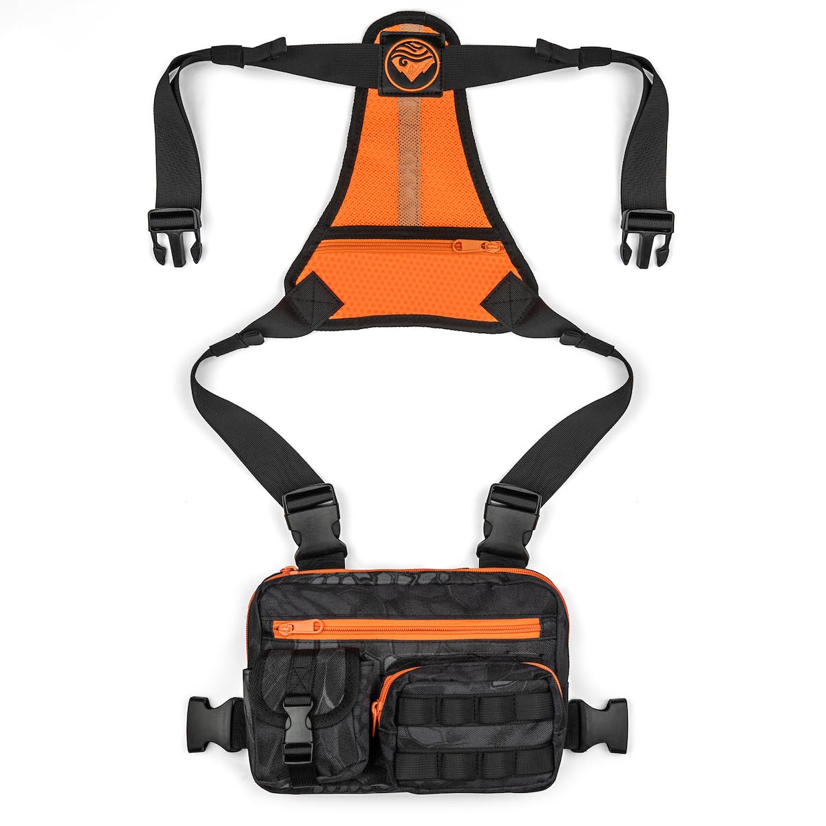 Outdoor Sports Chest Bag, CCW Concealed Carry - Tactical EDC Chest Rig, Molle &amp; Pistol Holster for Men Women - Quick Release Harness Pack for Hunting Hiking Fishing Running - Lightweight Outdoor Vest