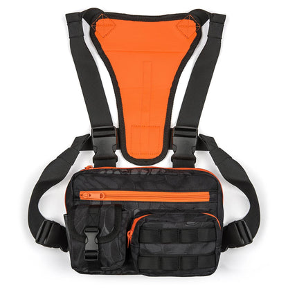 Outdoor Sports Chest Bag, CCW Concealed Carry - Tactical EDC Chest Rig, Molle &amp; Pistol Holster for Men Women - Quick Release Harness Pack for Hunting Hiking Fishing Running - Lightweight Outdoor Vest