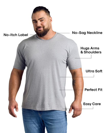 True Classic Mens T-Shirts – Short Sleeve Crew Neck T Shirts for Man, Cotton Blend Plain Novelty Men&