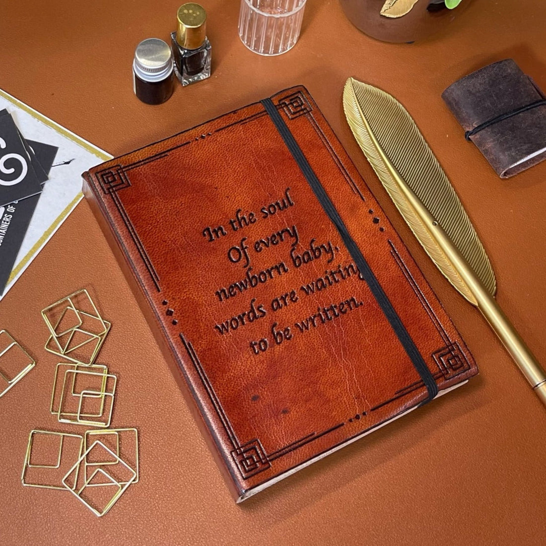 Leather Journal - Quote &quot;In the soul...