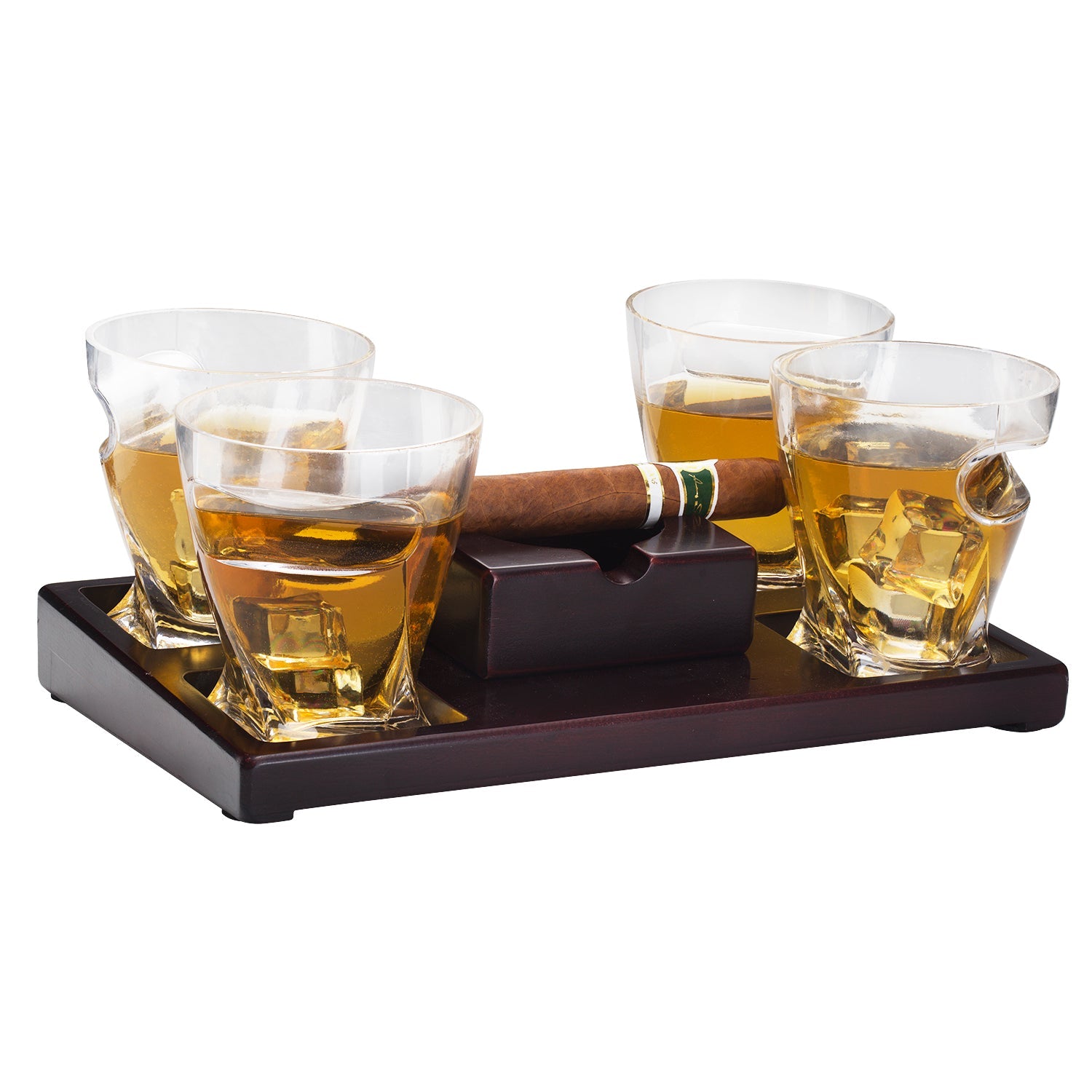 Cigar Holder &amp; Whiskey Glasses