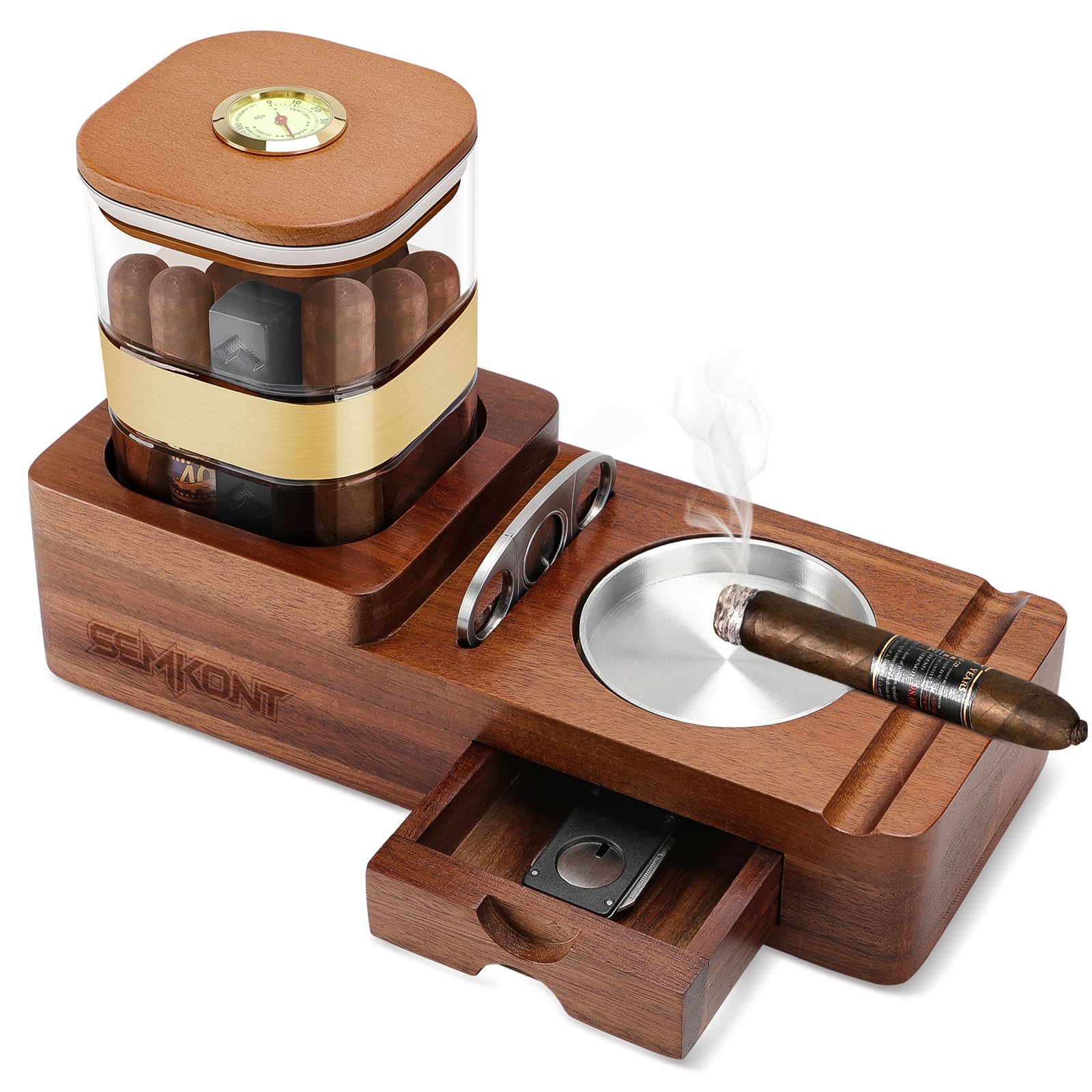 Cigar Humidor, Ashtray, Cigar Jar, Cutter Holder