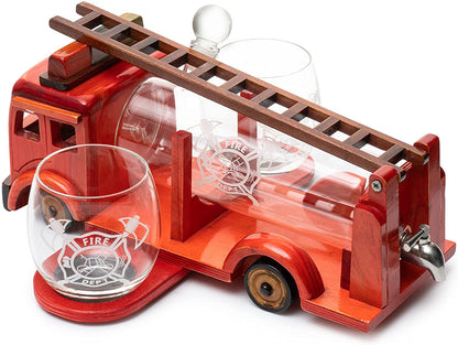 Firetruck Whiskey Decanter Set