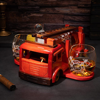 Firetruck Whiskey Decanter Set