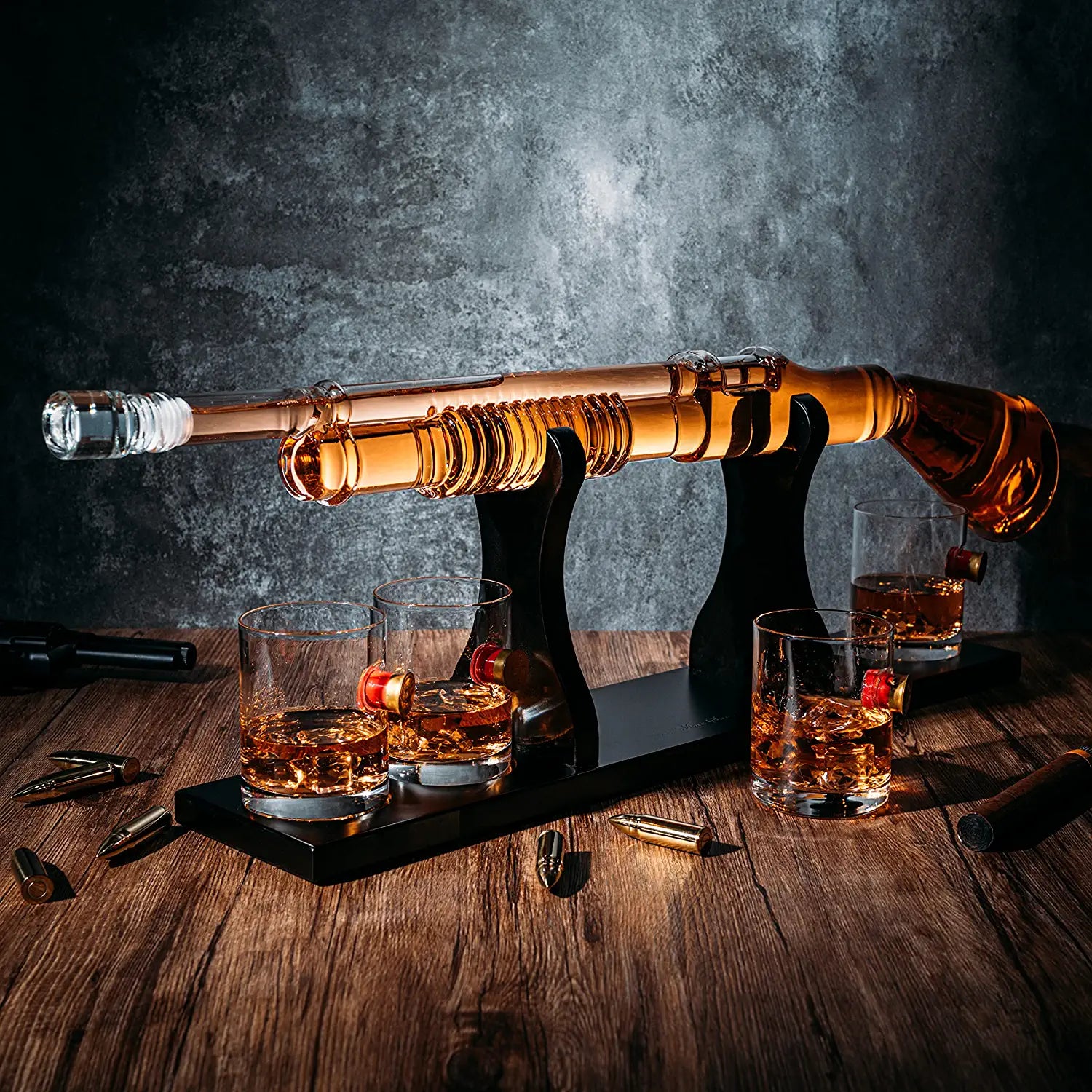 Shotgun Whiskey Decanter &amp; Bullet Glasses