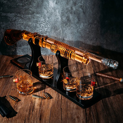 Shotgun Whiskey Decanter &amp; Bullet Glasses