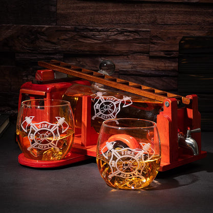 Firetruck Whiskey Decanter Set