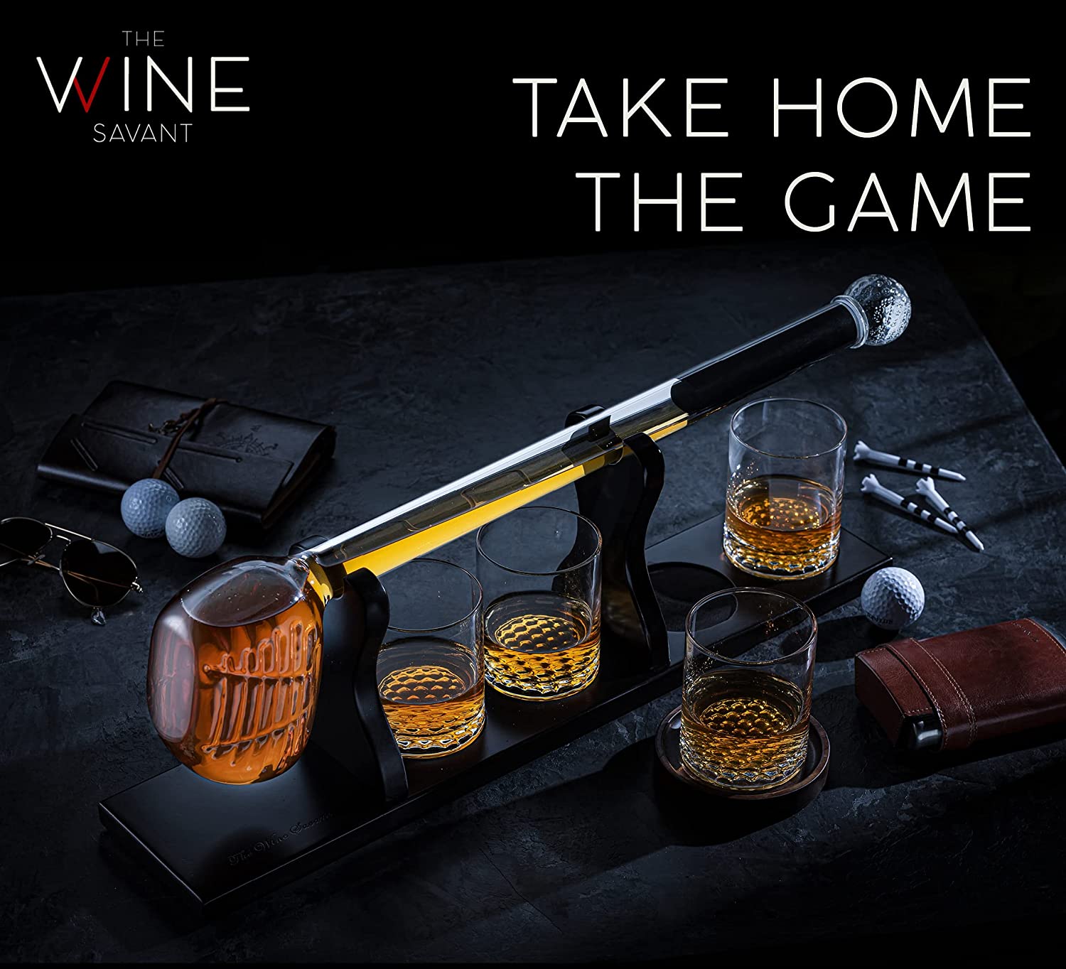 Golf Whiskey Decanter Set